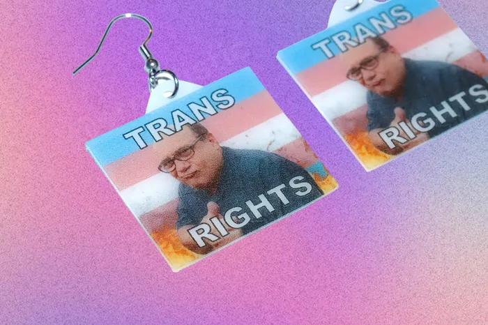 Sam Makes Things Earrings Danny DeVito Collection of Flaming Pride Flags Handmade Earrings Sam Makes Things Earrings Danny DeVito Collection of Flaming Pride Flags Handmade Earrings
