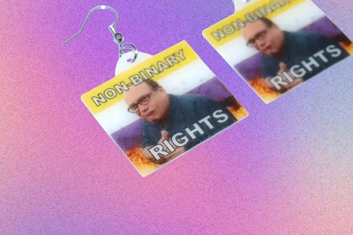 Sam Makes Things Earrings Danny DeVito Collection of Flaming Pride Flags Handmade Earrings Sam Makes Things Earrings Danny DeVito Collection of Flaming Pride Flags Handmade Earrings