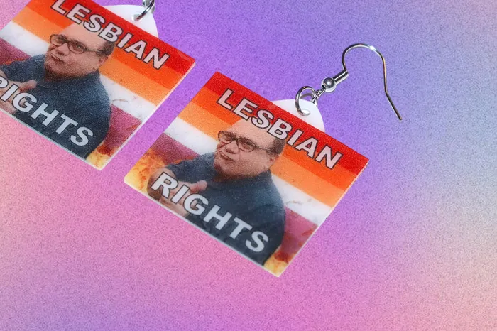 Sam Makes Things Earrings Danny DeVito Collection of Flaming Pride Flags Handmade Earrings Sam Makes Things Earrings Danny DeVito Collection of Flaming Pride Flags Handmade Earrings