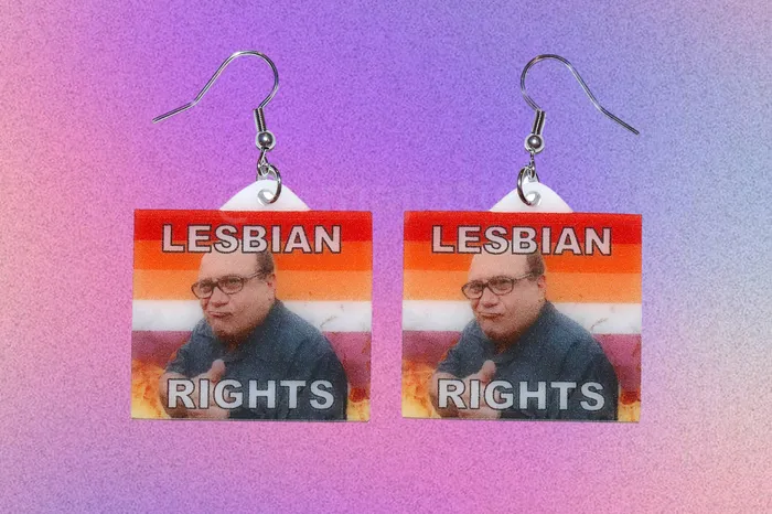 Sam Makes Things Earrings Danny DeVito Collection of Flaming Pride Flags Handmade Earrings Sam Makes Things Earrings Danny DeVito Collection of Flaming Pride Flags Handmade Earrings