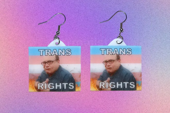 Sam Makes Things Earrings Danny DeVito Collection of Flaming Pride Flags Handmade Earrings Sam Makes Things Earrings Danny DeVito Collection of Flaming Pride Flags Handmade Earrings