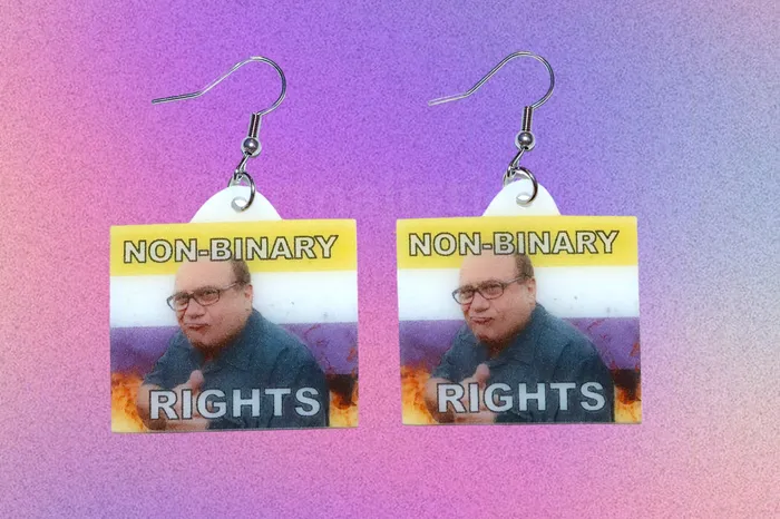 Sam Makes Things Earrings Danny DeVito Collection of Flaming Pride Flags Handmade Earrings Sam Makes Things Earrings Danny DeVito Collection of Flaming Pride Flags Handmade Earrings