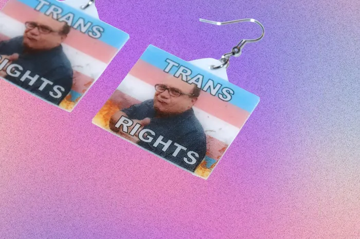 Sam Makes Things Earrings Danny DeVito Collection of Flaming Pride Flags Handmade Earrings Sam Makes Things Earrings Danny DeVito Collection of Flaming Pride Flags Handmade Earrings
