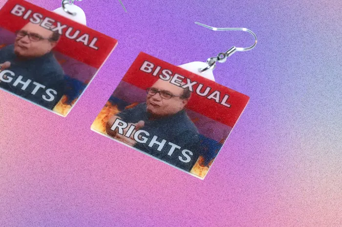 Sam Makes Things Earrings Danny DeVito Collection of Flaming Pride Flags Handmade Earrings Sam Makes Things Earrings Danny DeVito Collection of Flaming Pride Flags Handmade Earrings