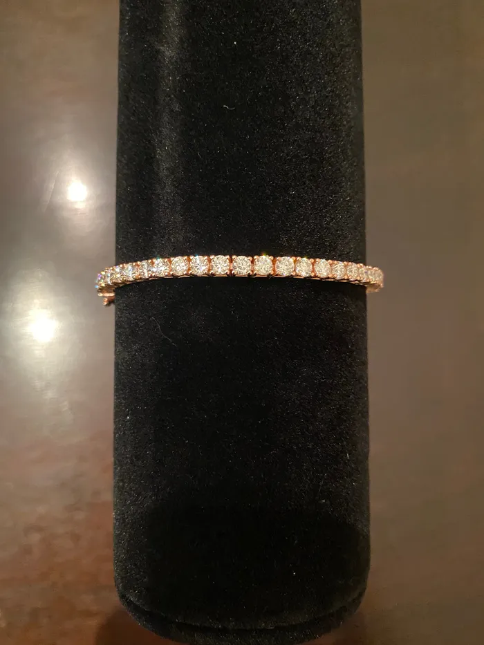 Bracelets 3mm Moissanite Tennis Bracelet 925 SilverRose Gold DripGawd Jewelry