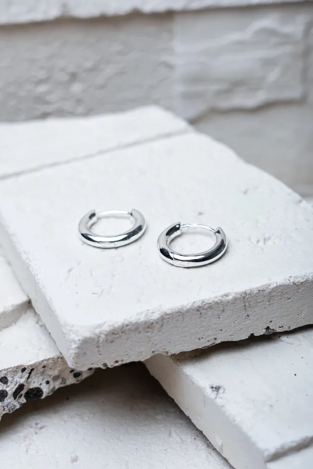 Earrings Kty Small Hoop Earrings Silver