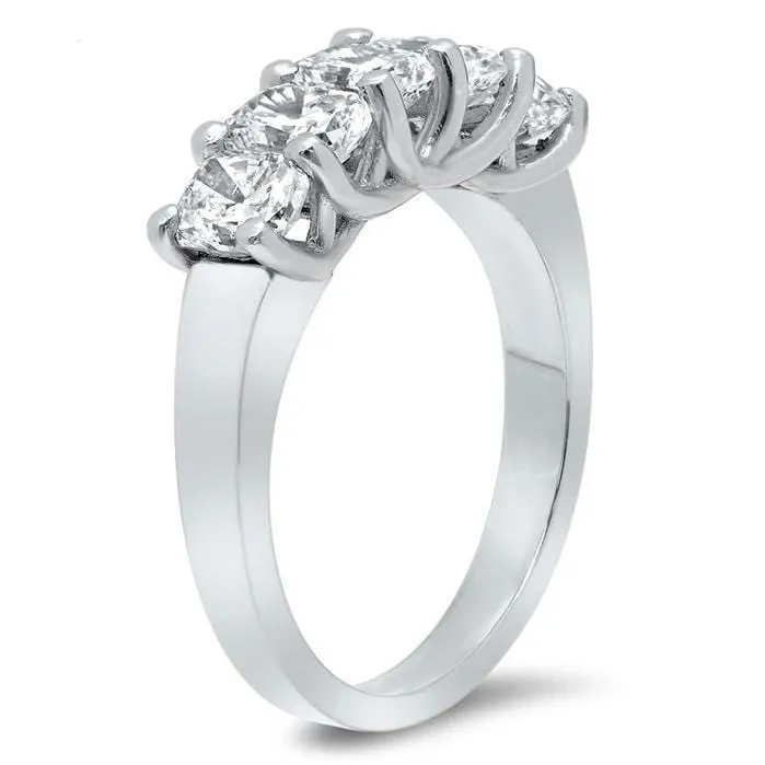 Rings deBebians 300cttw Trellis Radiant Cut Diamond Five Stone Ring
