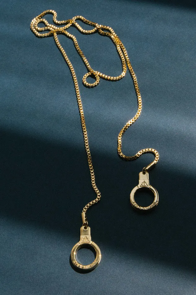 Air Anchor Necklaces The Stainless Steel Wanderer Necklace with Double Cuff Keepers
