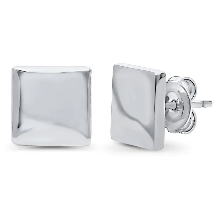 Cross Square Stud Earrings in Sterling Silver 2 Pairs BERRICLE Earrings