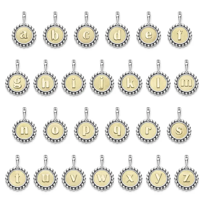 Signature Caviar I Initial Charm LAGOS Charm Necklaces