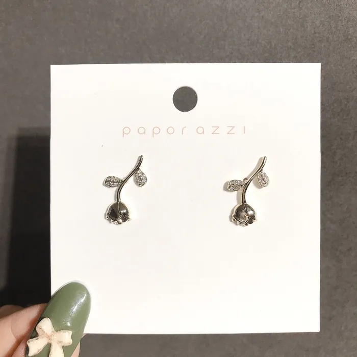 Earrings Refined by AnnaKaci Gold Rose Earring Stud