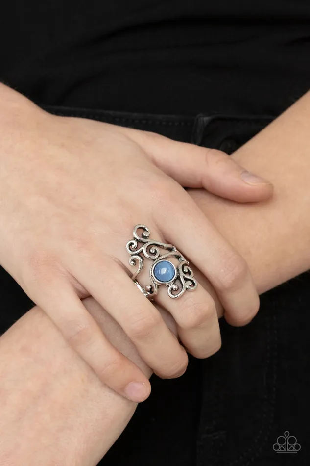 Glimmering Grapevines Blue Paparazzi Ring All Eyes On U Jewelry Paparazzi Accessories Rings