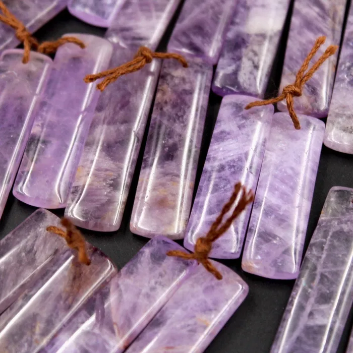 Intrinsic Trading Earrings Drilled Natural Amethyst Earring Pair Long Rectangle Cabochon Cab Pair Matched Bead Pair Real Genuine Lilac Purple Gemstone Pair E5010 Intrinsic Trading Earrings Drilled Natural Amethyst Earring Pair Long Rectangle Cabochon Cab Pair Matched Bead Pair Real Genuine Lilac Purple Gemstone Pair E5010