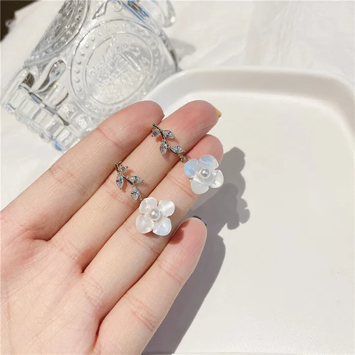 Refined by AnnaKaci Earrings Small Iridescent Flower Dangle Earring