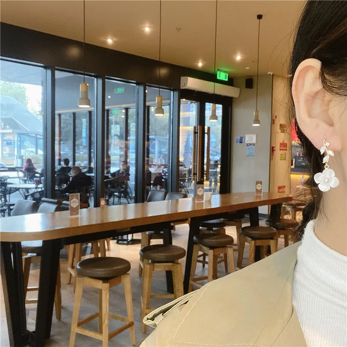 Refined by AnnaKaci Earrings Small Iridescent Flower Dangle Earring